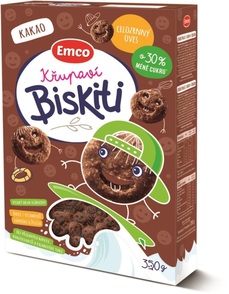 Emco Křupaví Biskiti čokoláda 350g