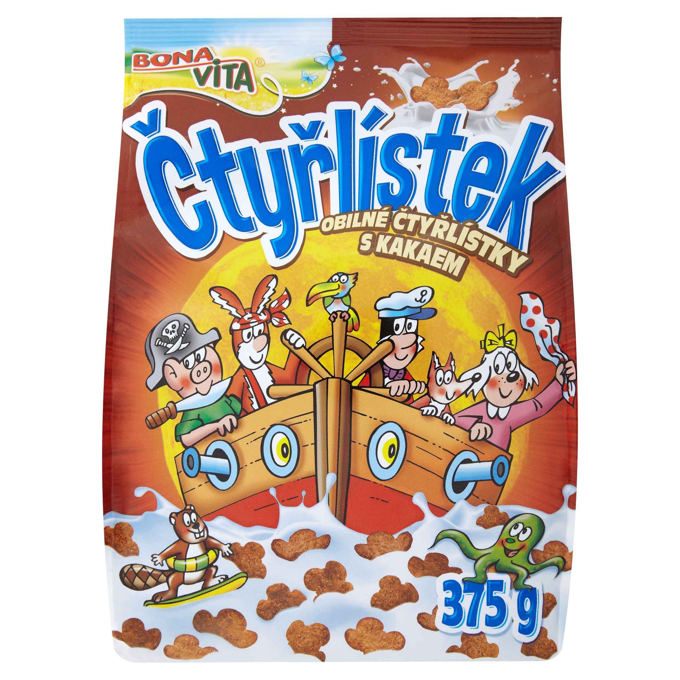 Bona Vita Čtyřlístek obilné čtyřlístky s kakaem 375 g