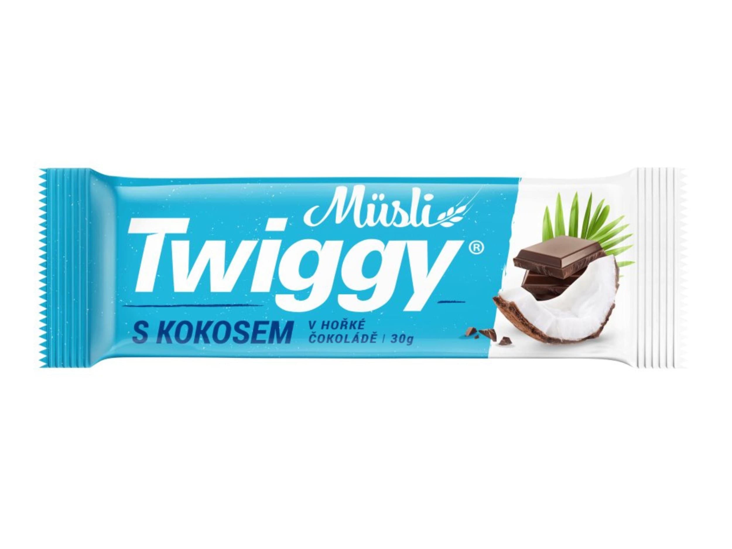 Twiggy Müsli tyčinka s kokosem v hořké čokoládě 30g