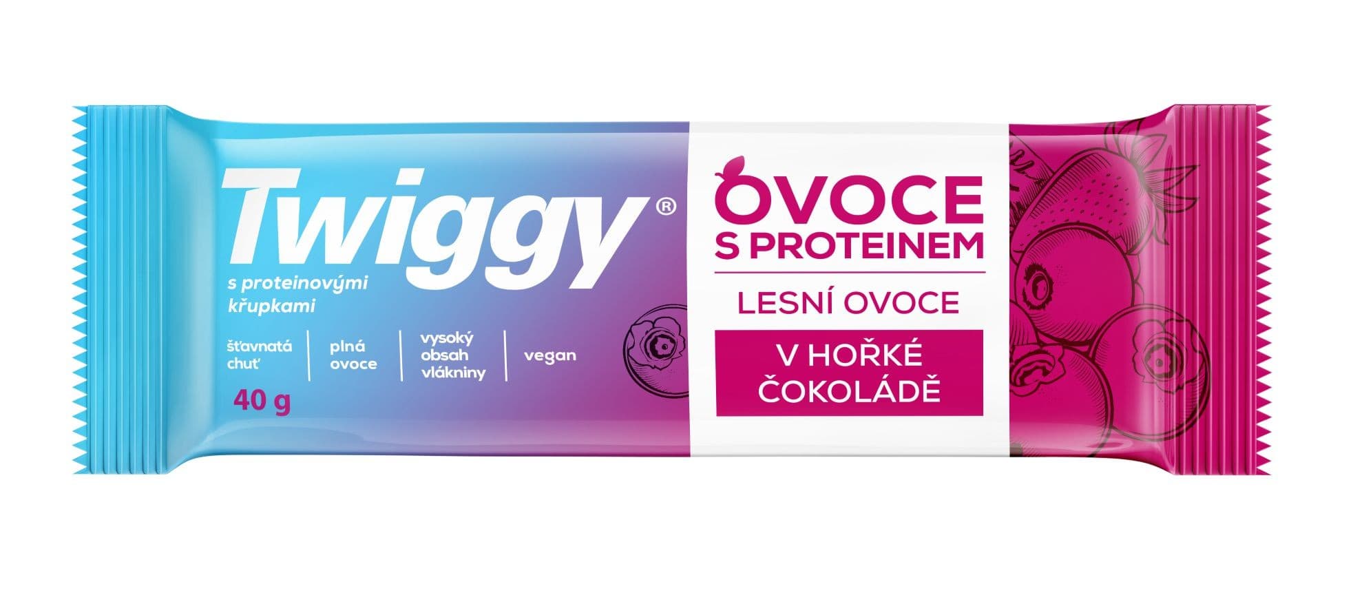 Twiggy tyčinka s lesními plody a proteinovými křupinkami 40 g