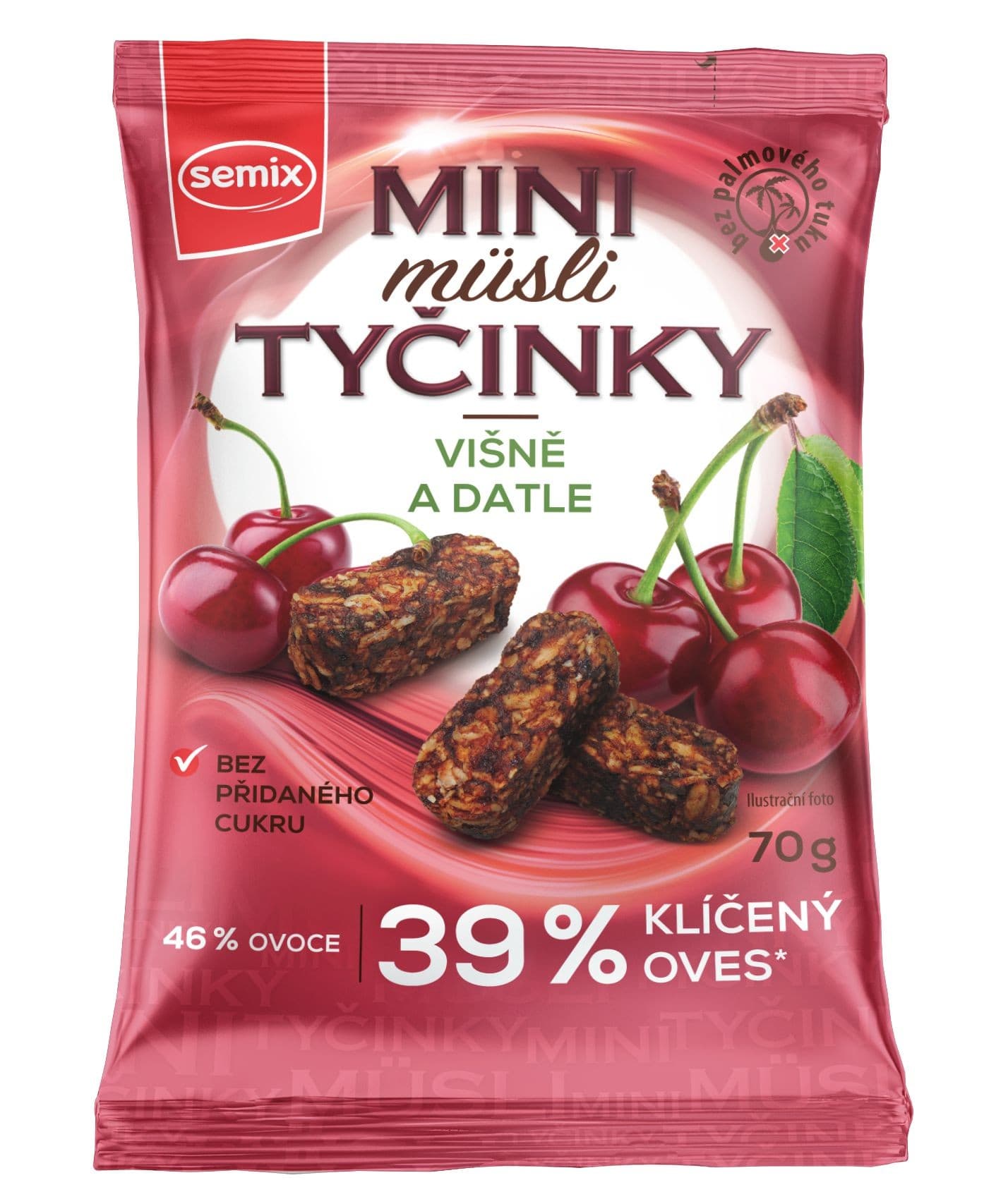 Semix Mini müsli tyčinky s višněmi bez lepku 70g