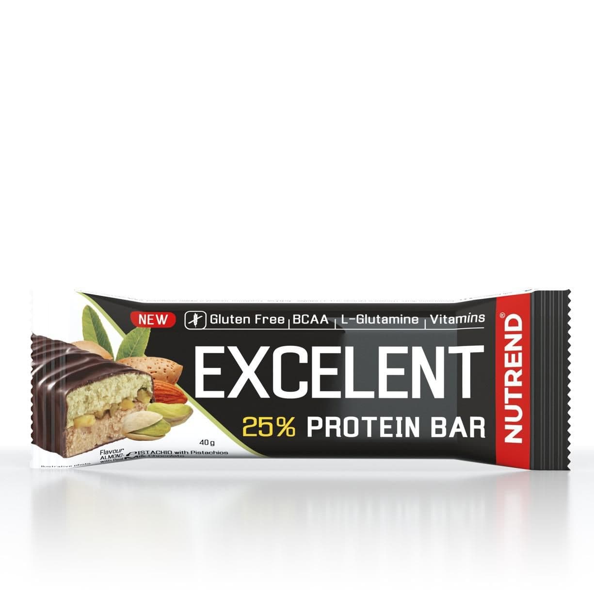Nutrend Excelent Protein bar double příchuť mandle + pistácie s pistáciemi 40 g