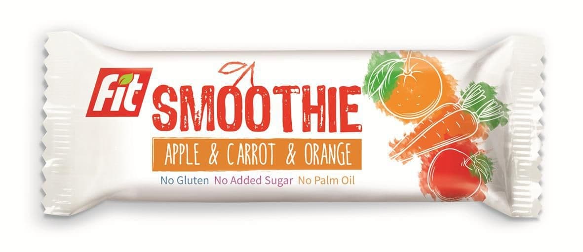 Fit Smoothie Tyčinka s jablkem, mrkví a pomerančem 32g