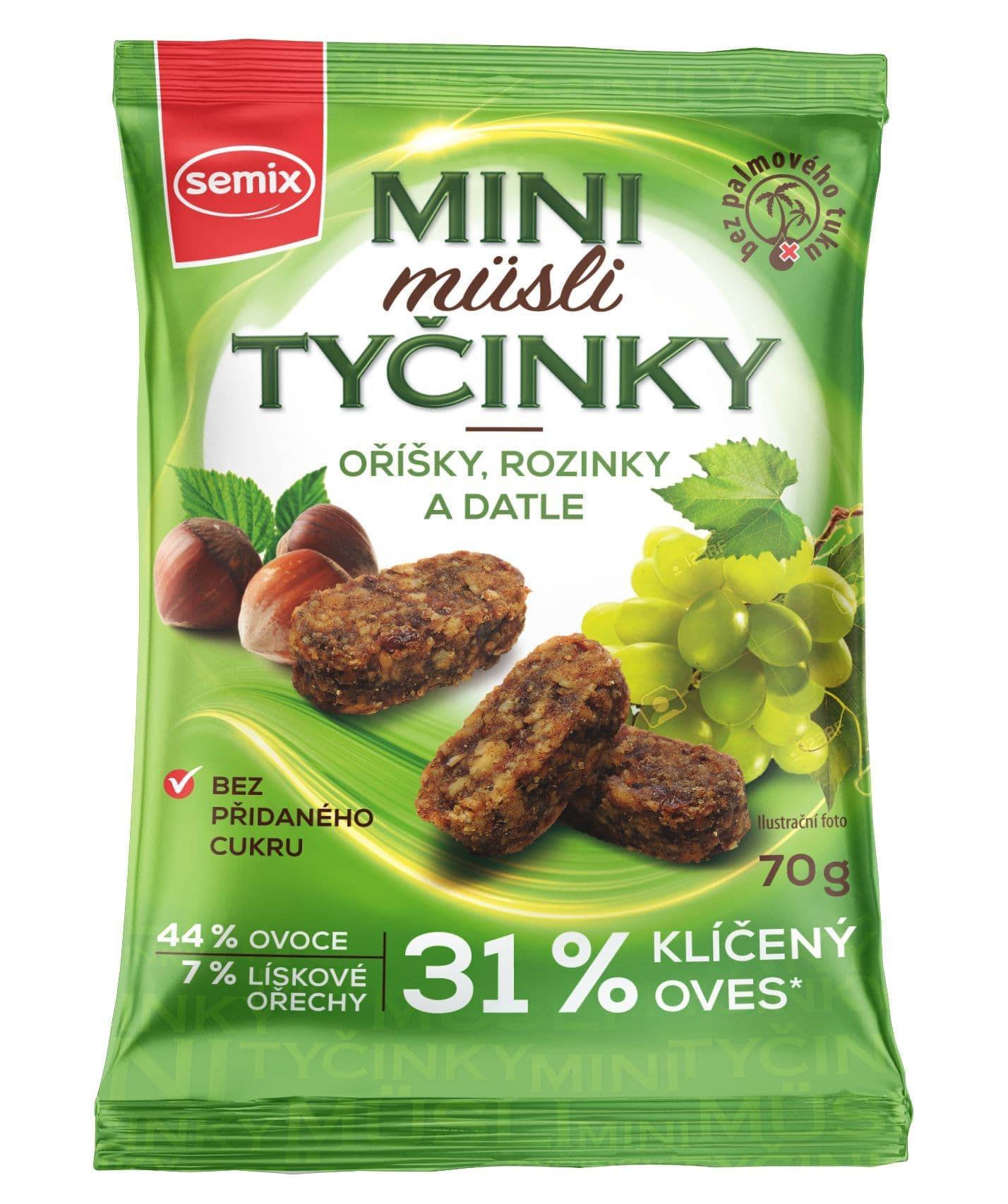 Semix Mini müsli tyčinky s oříšky bez lepku 70 g