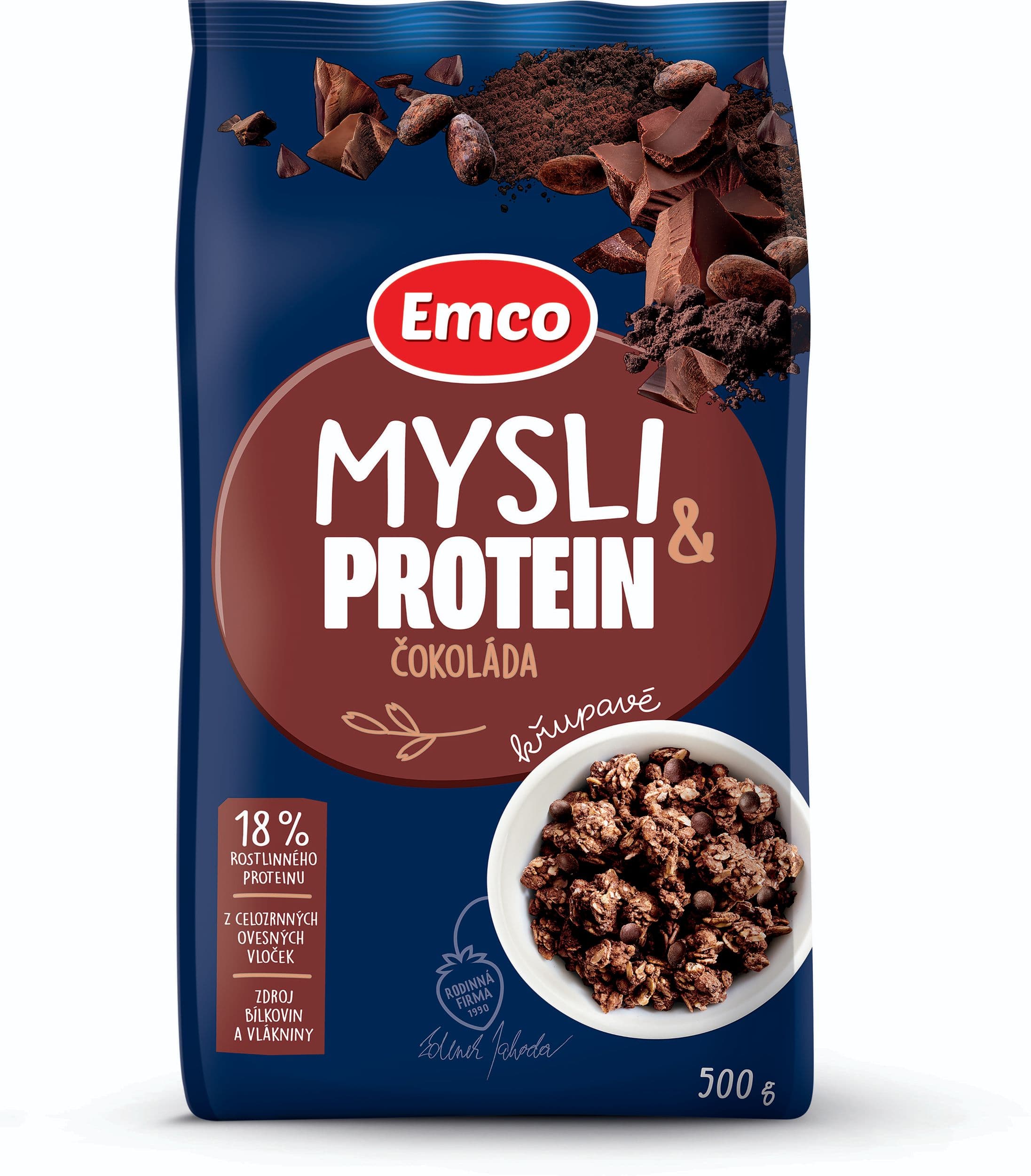 Emco Mysli proteinové s čokoládou 500g