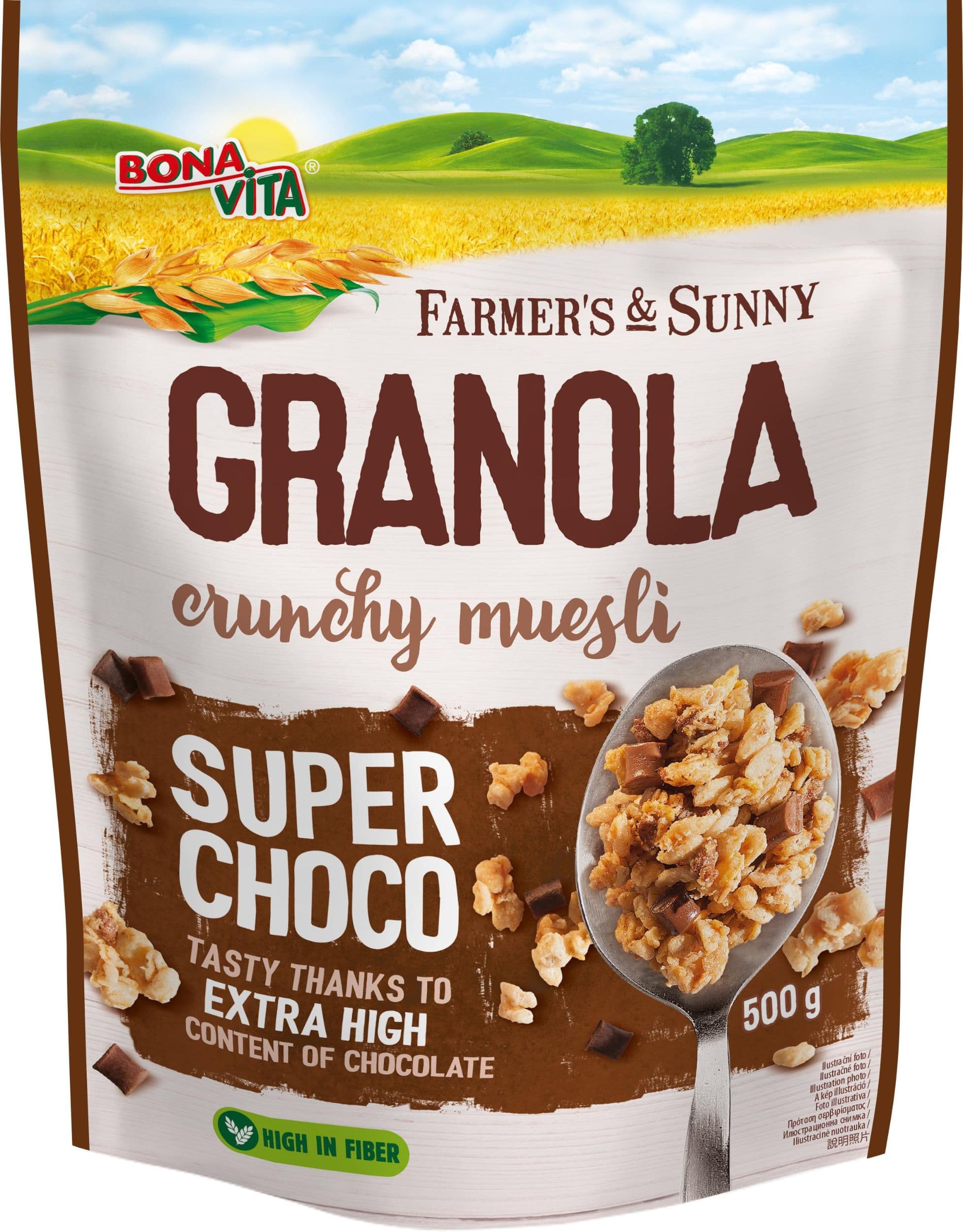 Bona Vita Farmer's & Sunny Granola musli super choco 500 g