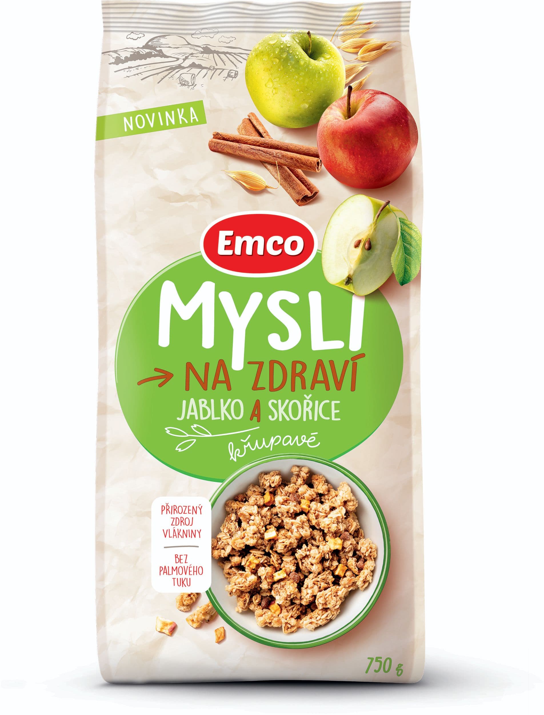 Emco Mysli jablko a skořice 750g