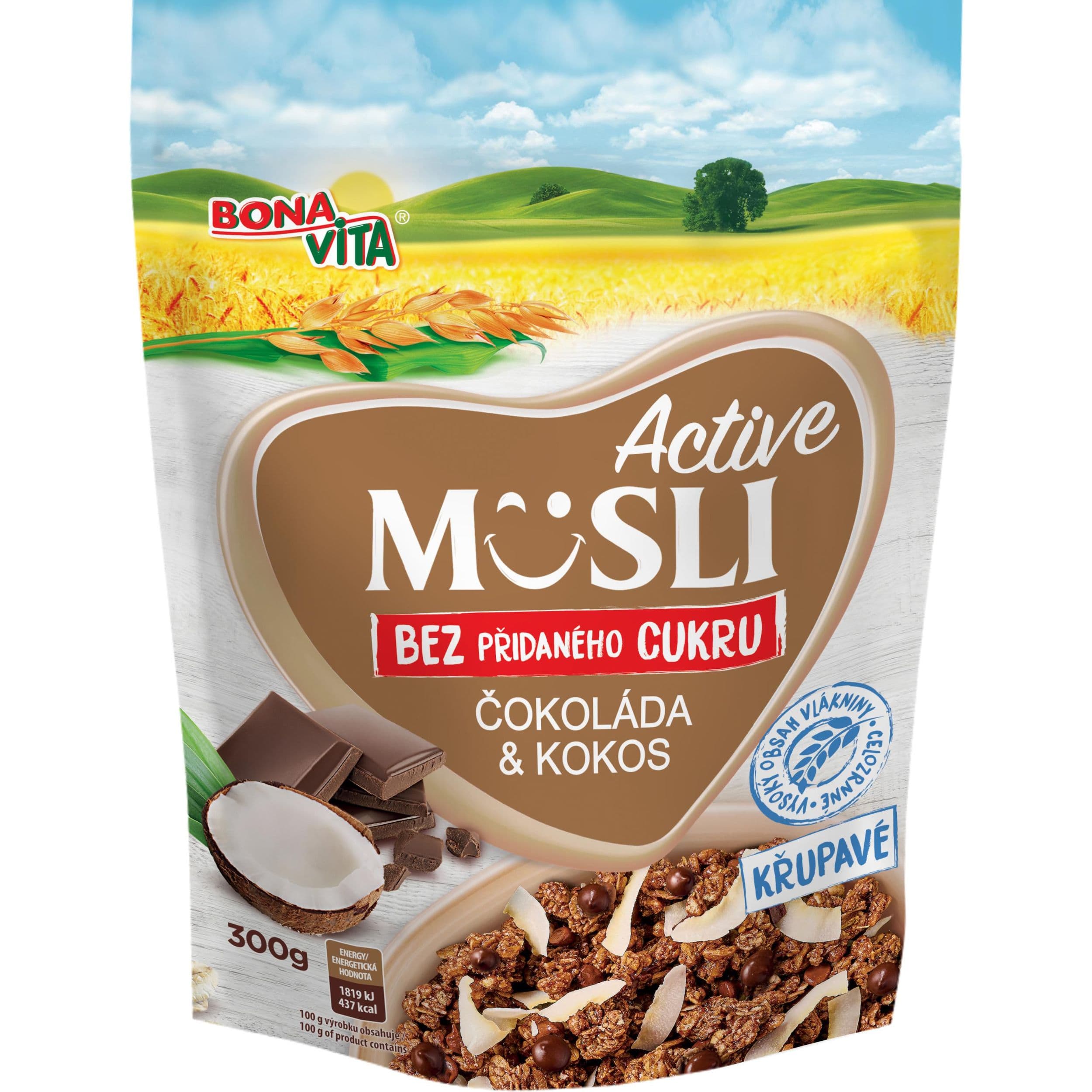 Bonavita Active musli čoko&kokos 300g