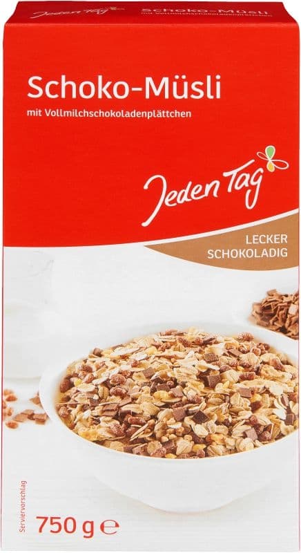 Jeden Tag čokoládové müsli 750g