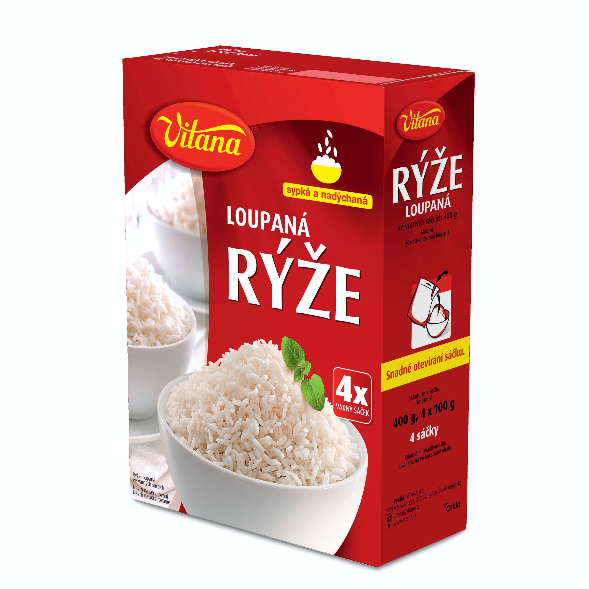 Vitana Rýže dlouhozrnná 4 x 100 g