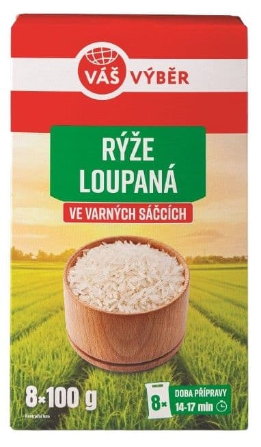 Váš Výběr rýže dlouhozrnná VS 8x100 g