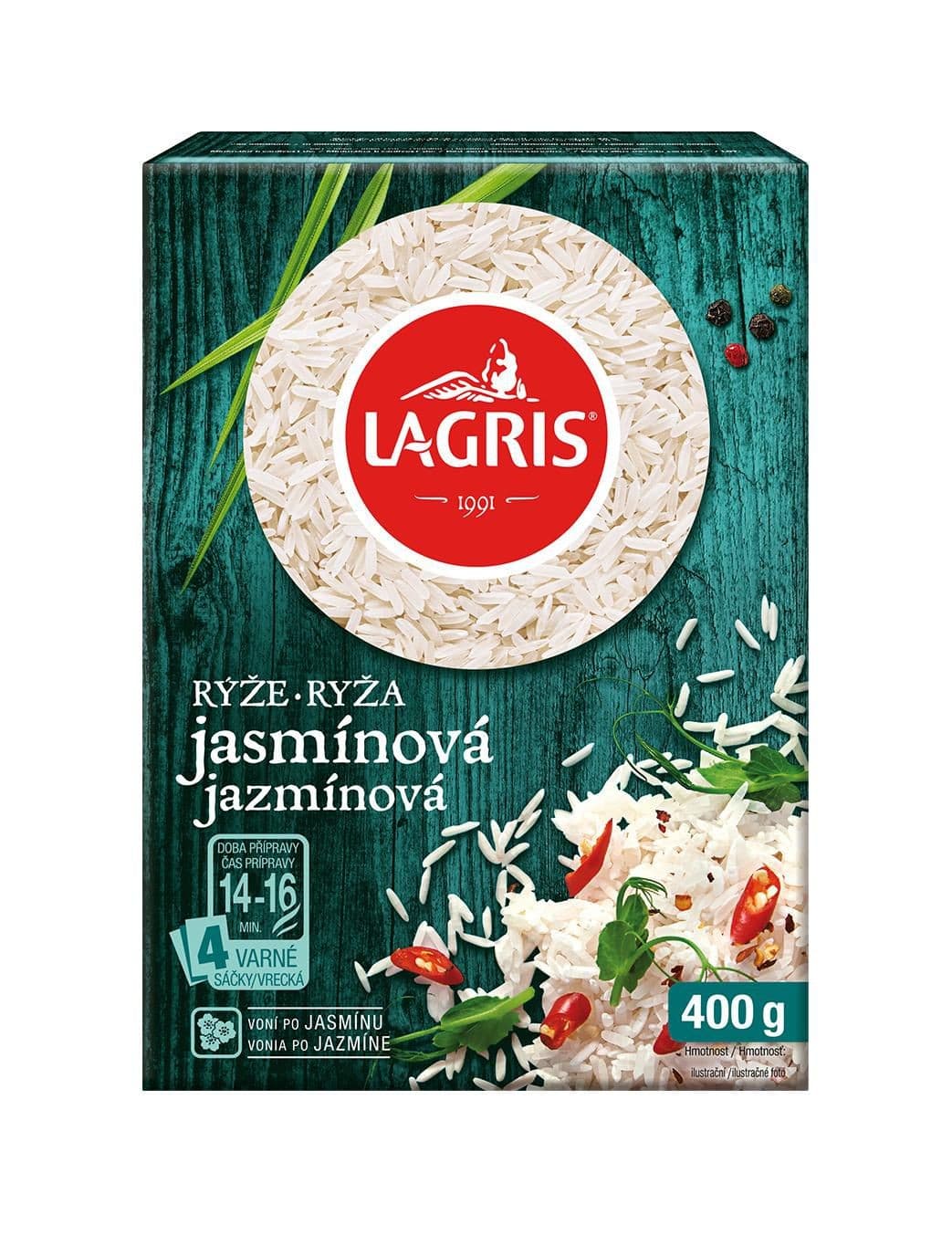 Lagris Rýže jasmínová 4 varné sáčky 400 g