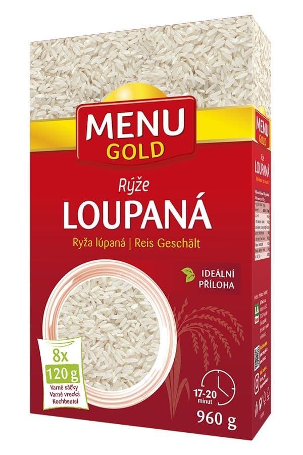 Menu Gold Rýže dlouhozrnná ve varném sáčku 8x120 g