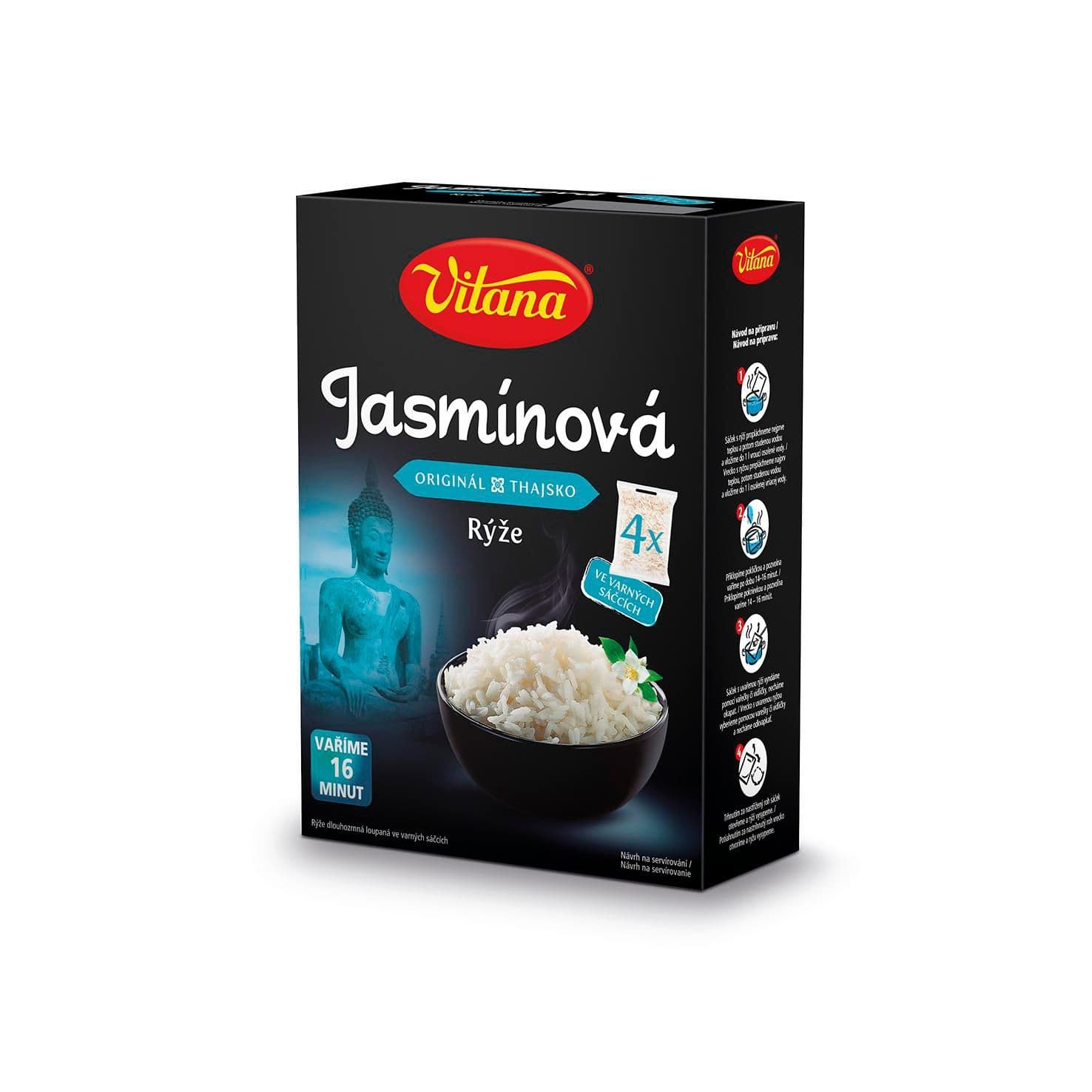 Vitana Jasmínová rýže dlouhozrnná loupaná ve varných sáčcích 4x120 g