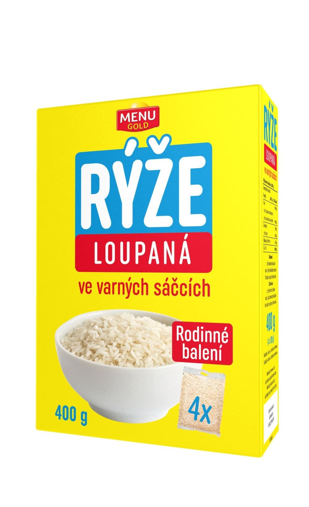 Menu Gold Rýže loupaná varné sáčky 4x100g
