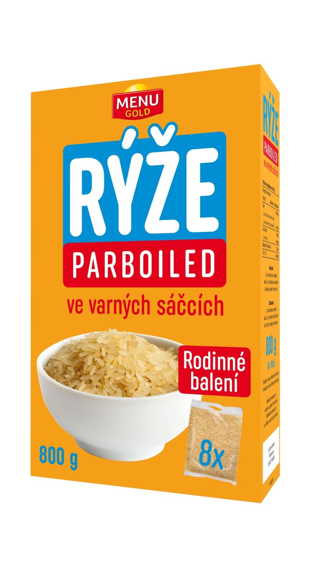 Menu Gold Rýže parboiled varné sáčky 8x100 g