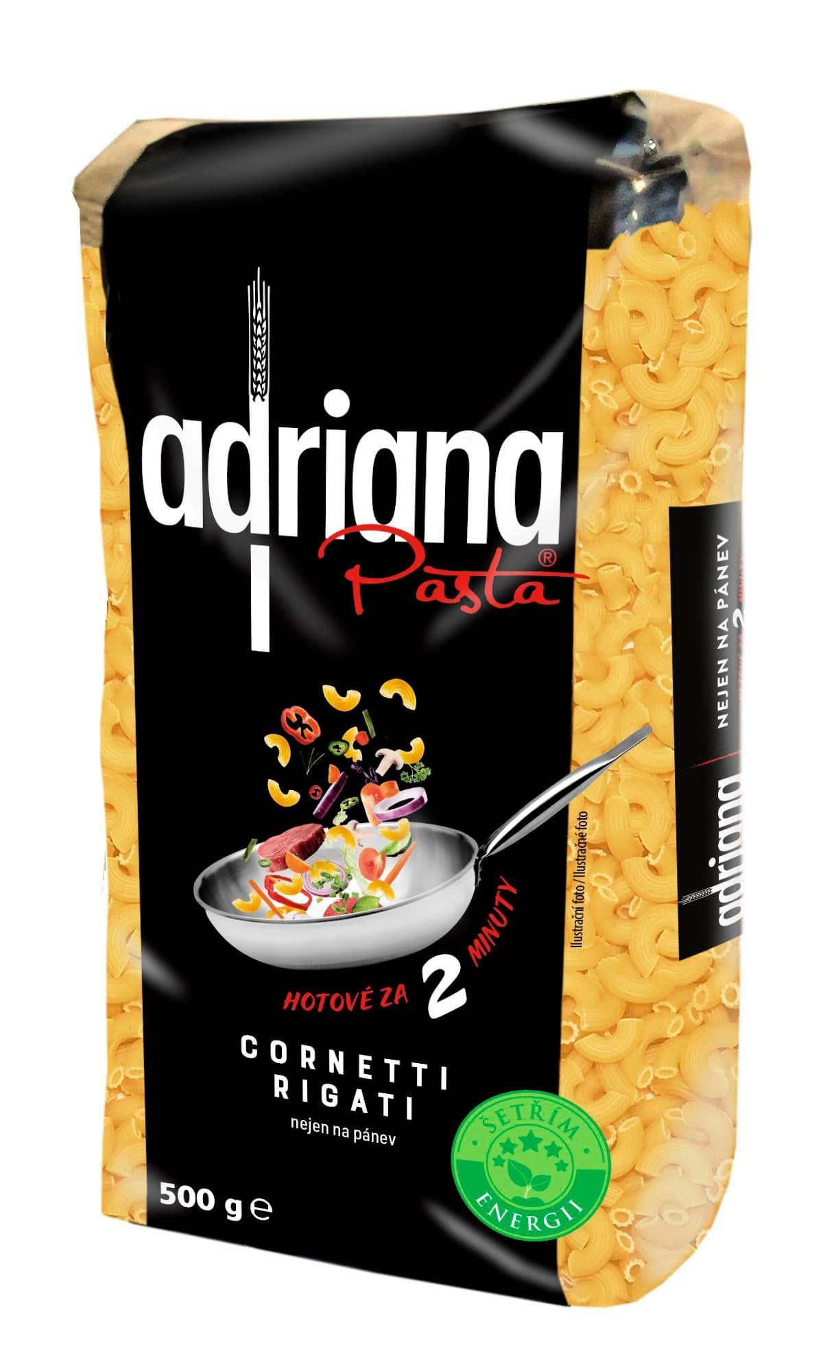 Adriana Pasta Nejen na pánev Cornetti Rigati těstoviny semolinové sušené 500g