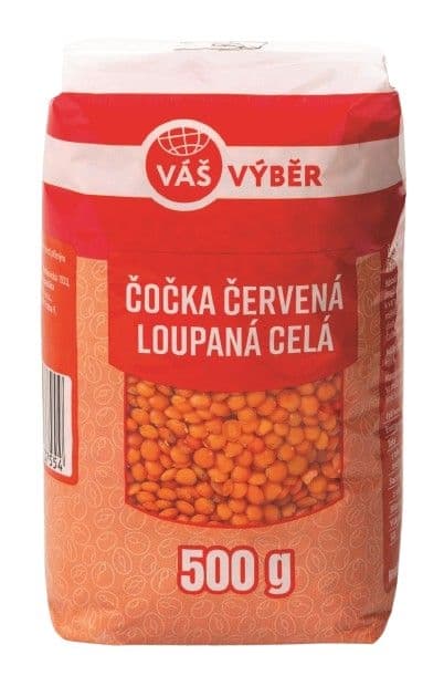 Váš Výběr Čočka červená celá 500 g