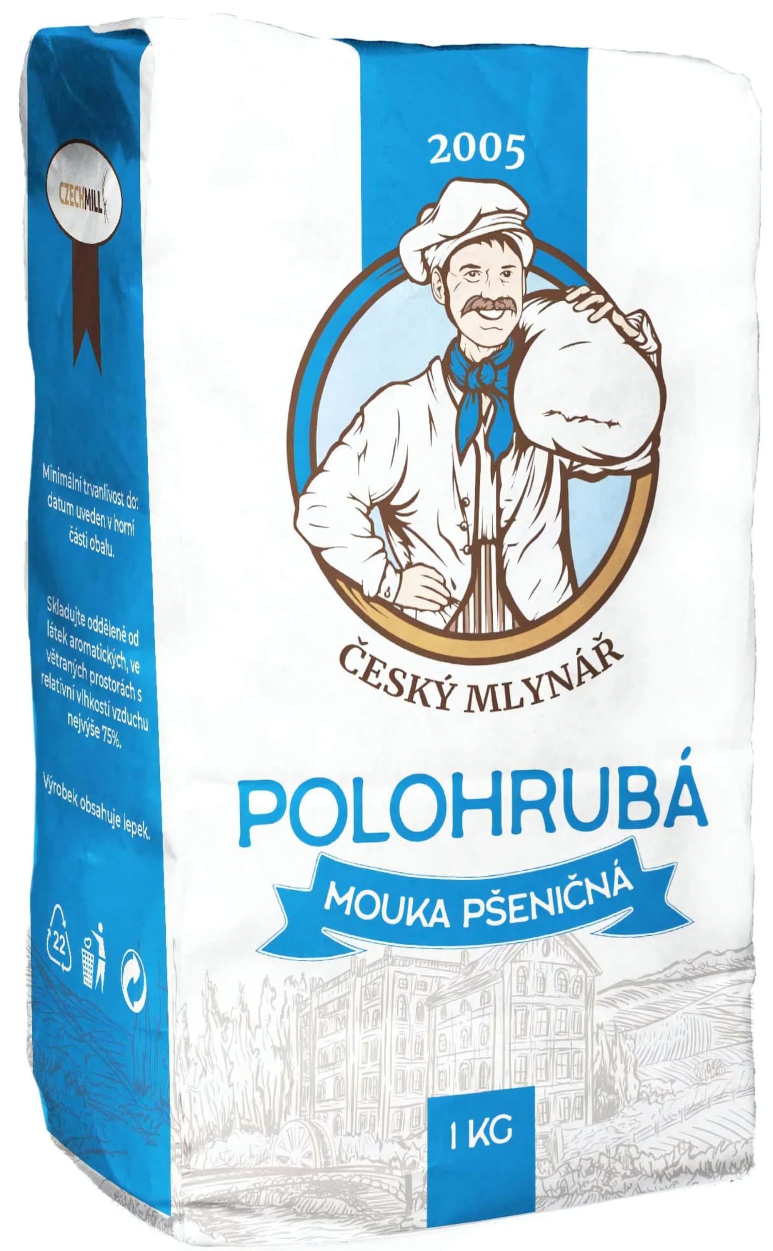 Český Mlynář Polohrubá mouka pšeničná 1kg