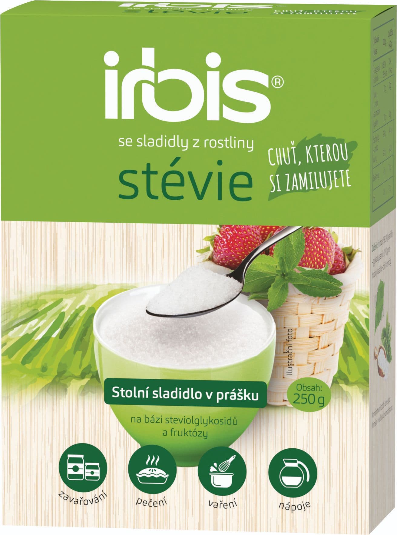 Irbis Stévie sypké sladidlo 250 g