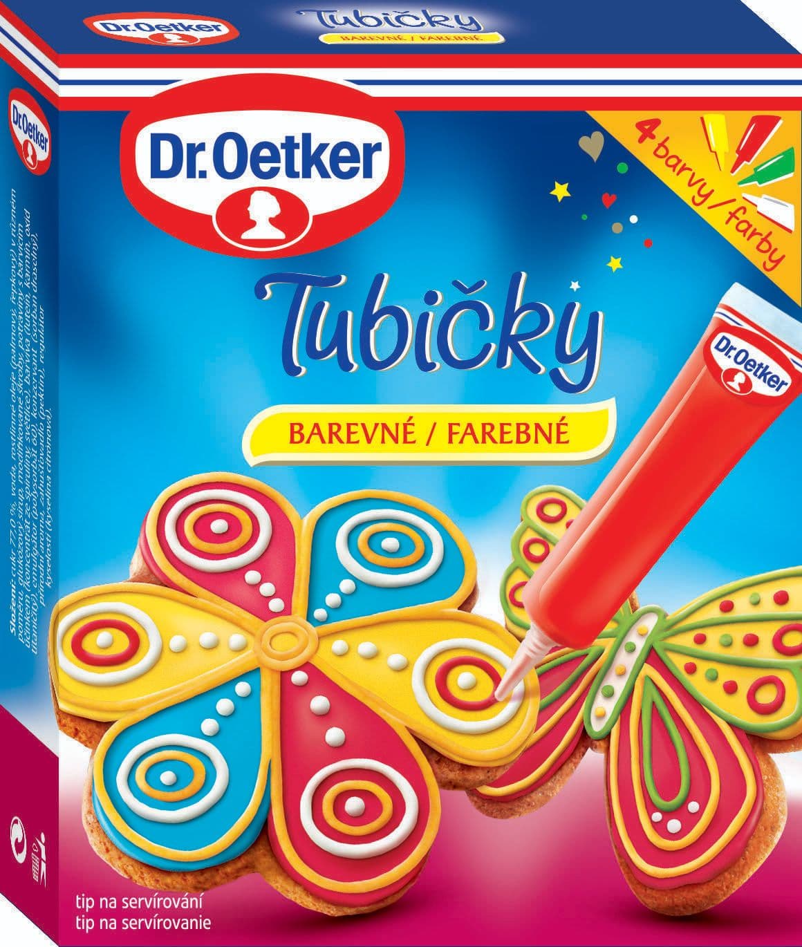 Dr. Oetker Tubičky na zdobení 4 barvy 76 g