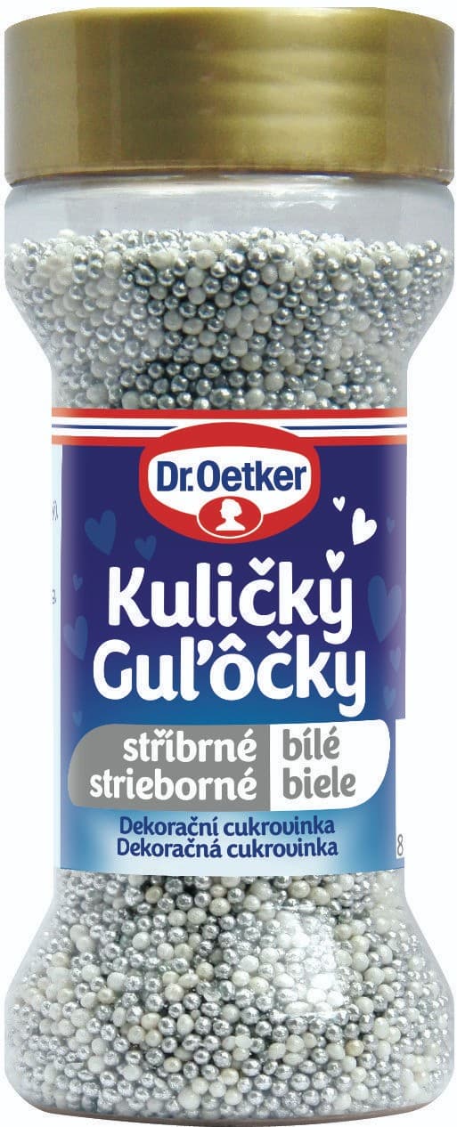 Dr. Oetker Kuličky stříbrné/bílé 65 g