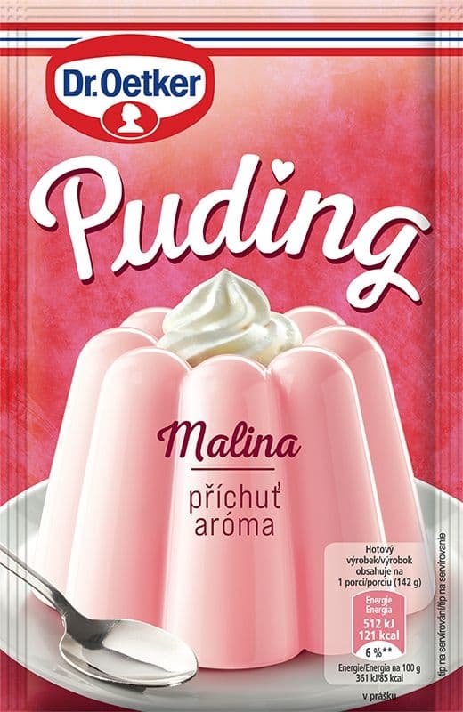 Dr. Oetker Puding příchuť malina 38g
