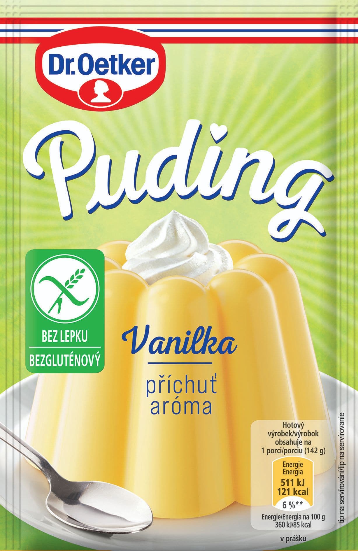 Dr.Oetker Bezlepkový puding vanilka 28g