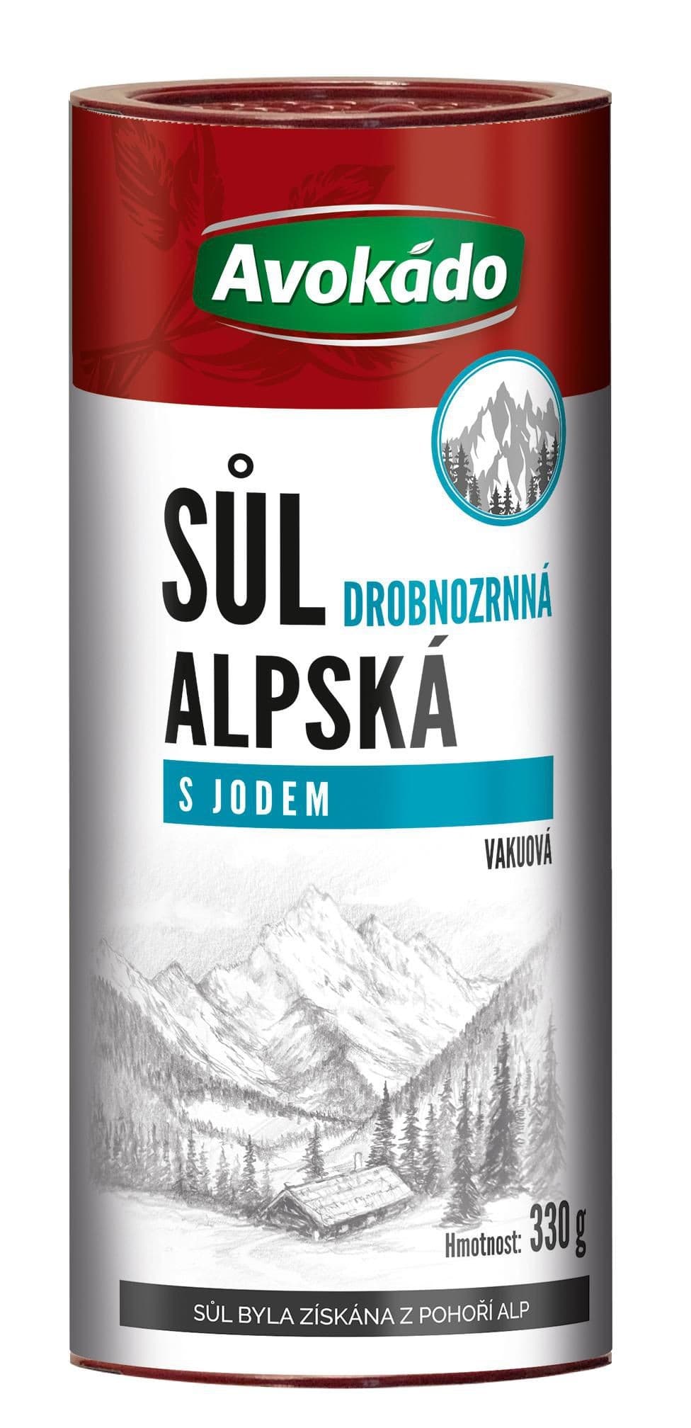 Avokádo Alpská sůl s jódem tubus 330g