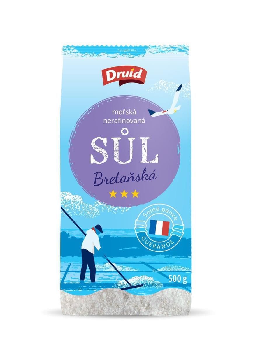 Druid Bretaňská nerafinovaná mořská sůl 500 g