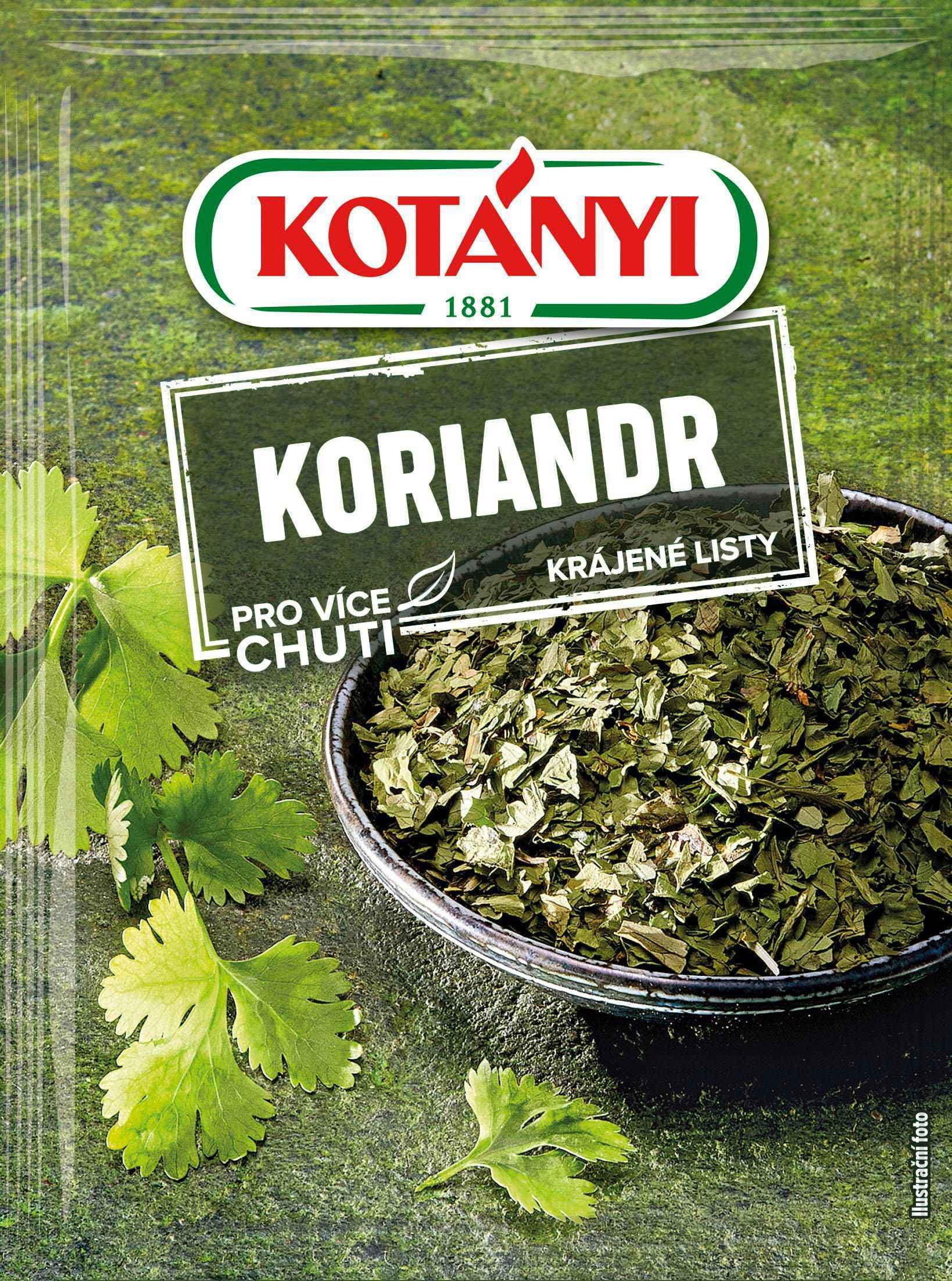 Kotányi Koriandr krájené listy 6 g