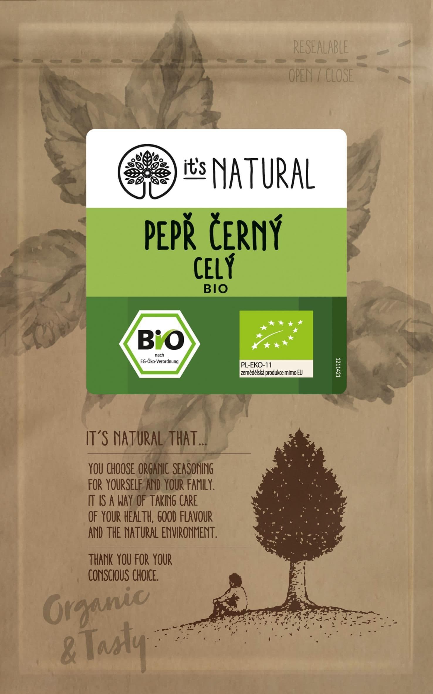 It´s Natural Bio Pepř černý celý 20g