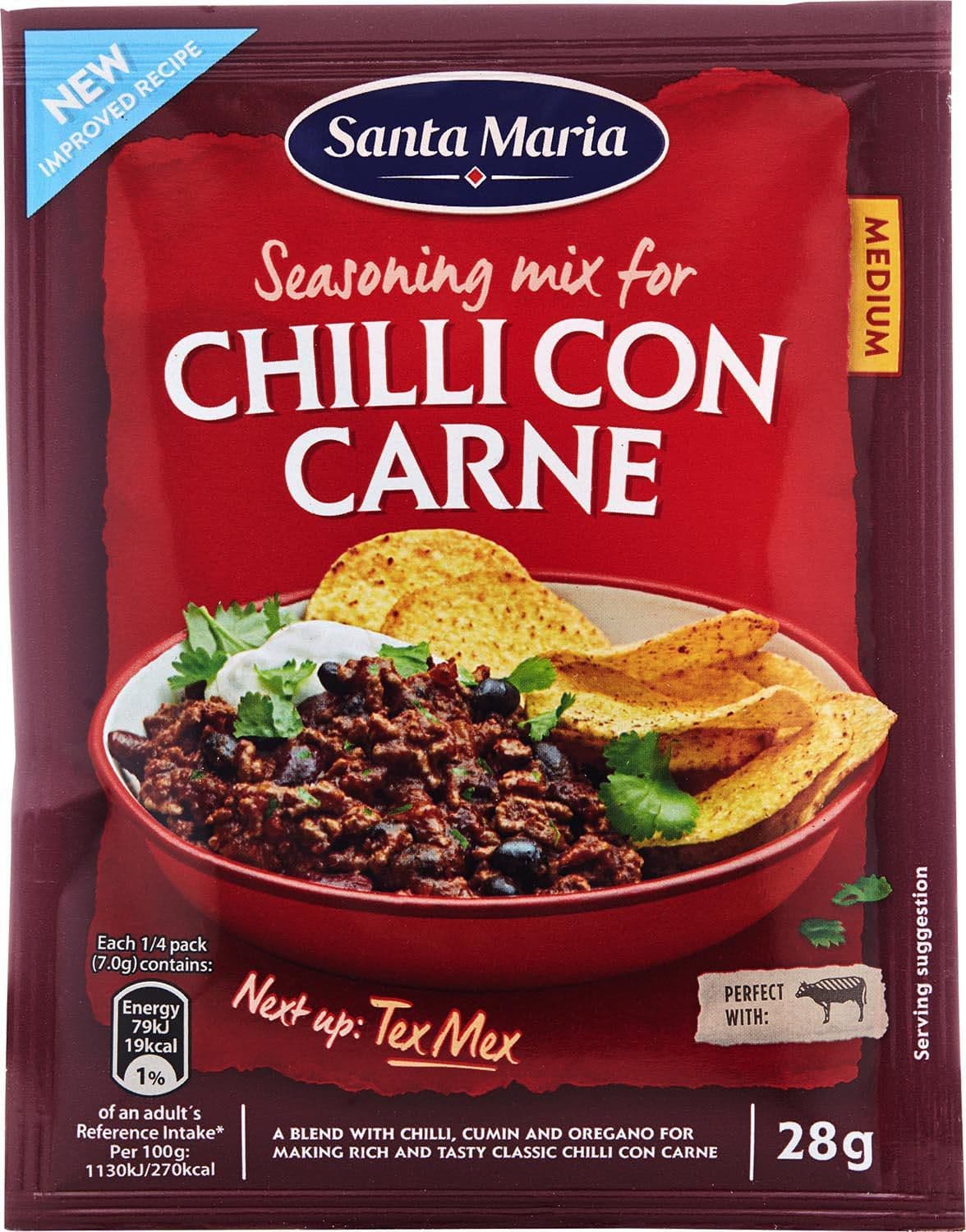 Santa Maria Chilli con Carne kořenící přípravek sypký 28g