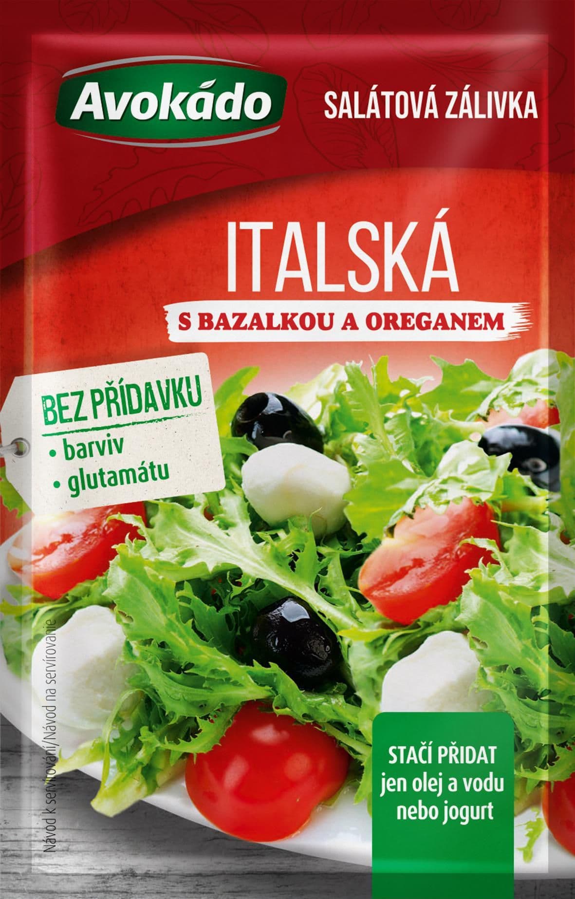 Avokádo Salátová zálivka italská s bazalkou a oregánem 8 g