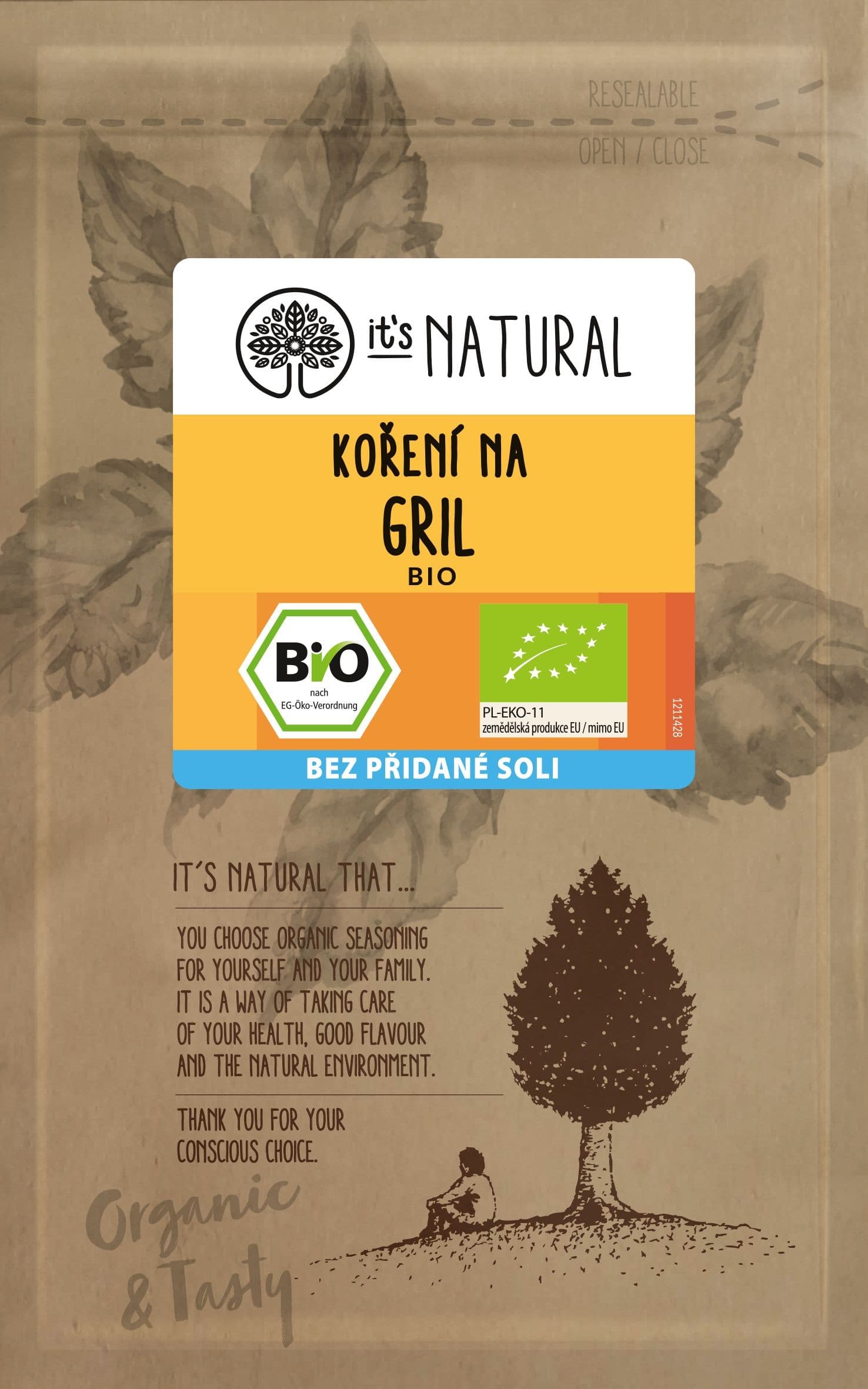 It's Natural BIO Koření na gril 20g