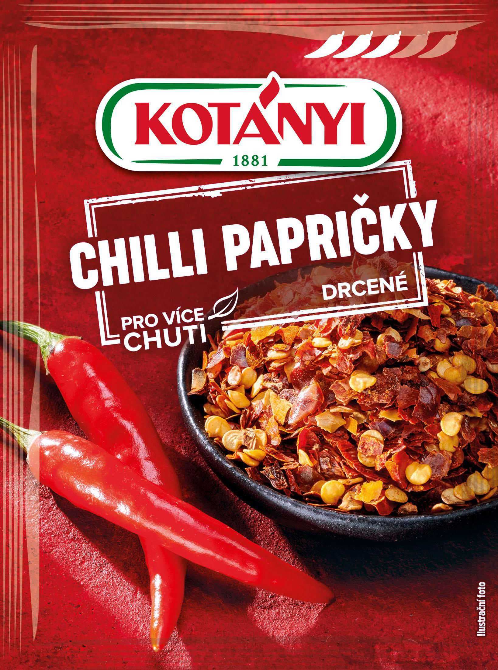 Kotányi Chilli papričky drcené 8g