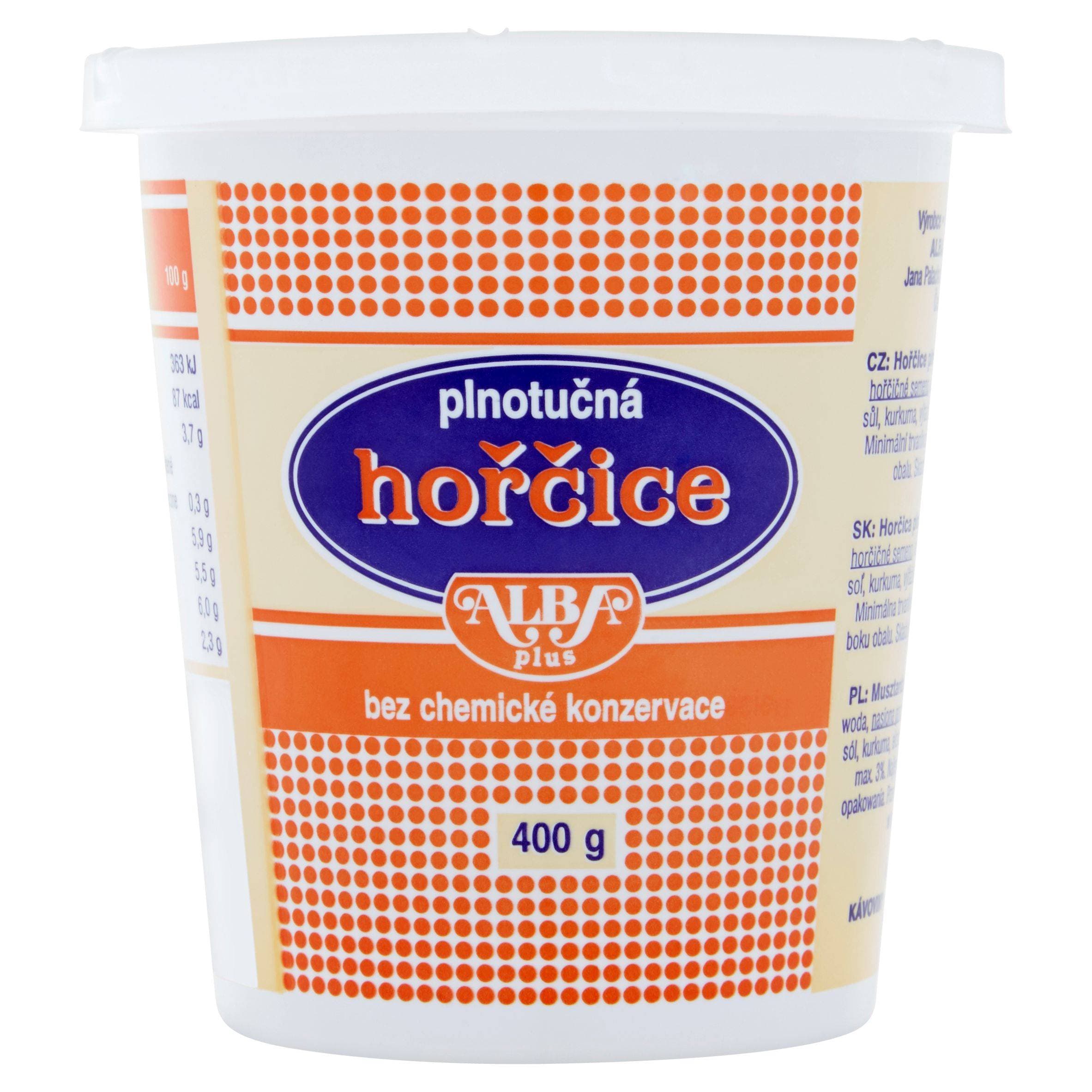 Alba Plus Plnotučná hořčice 400 g
