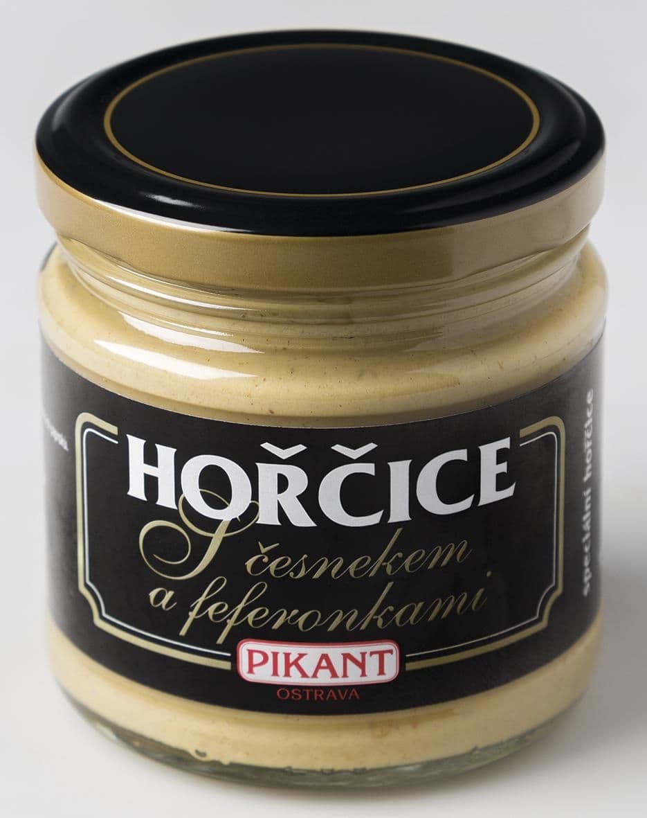 Pikant Ostrava, Hořčice s česnekem a feferonkami, 190g