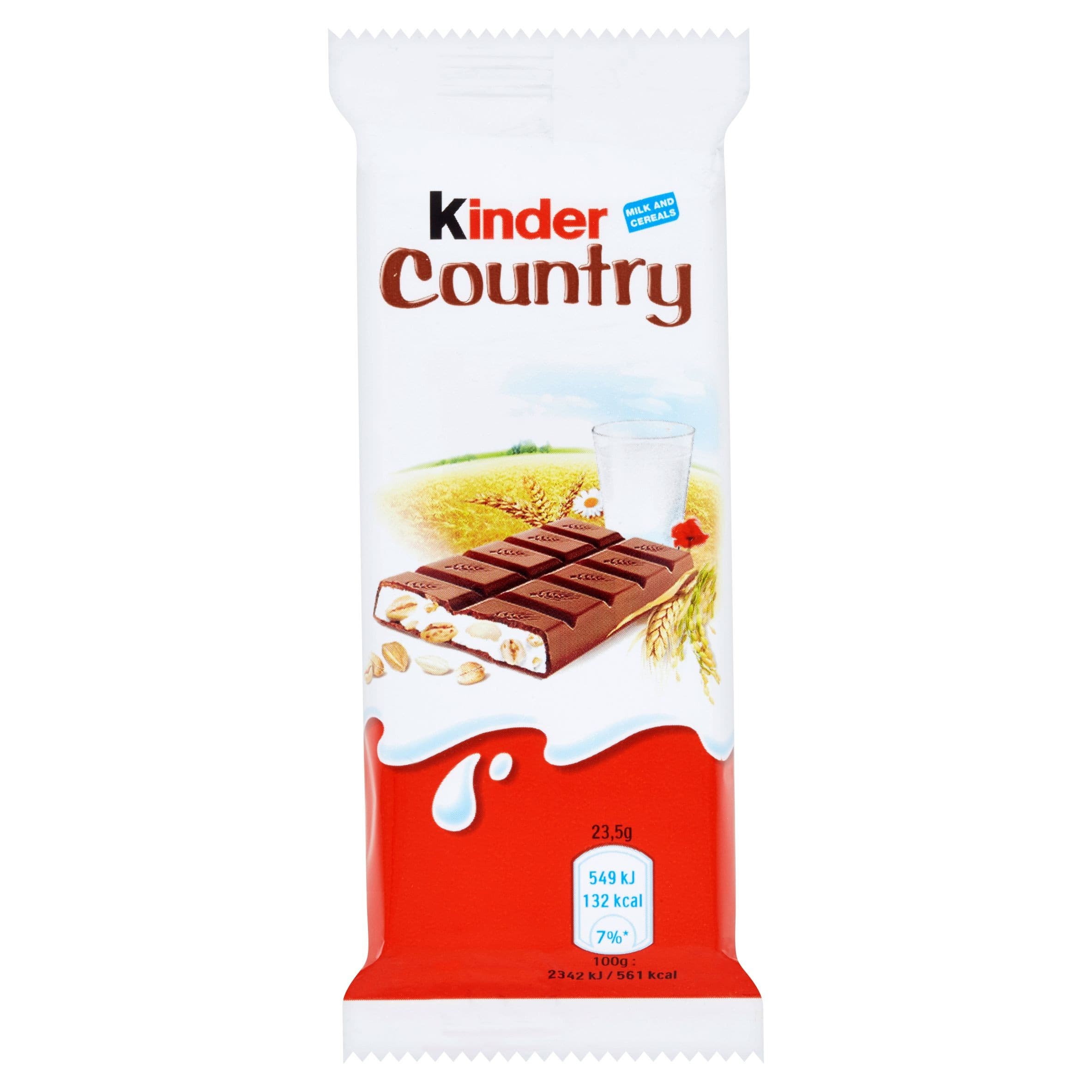 Kinder Country Mléčná čokoláda s mléčnou náplní a obilovinami 23,5 g
