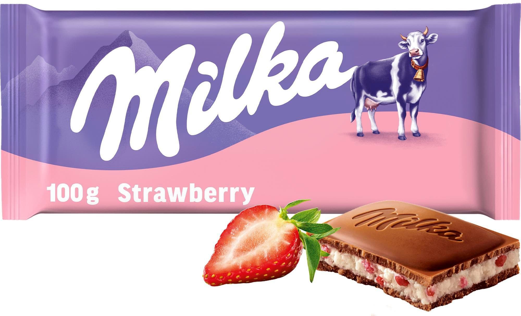 Milka čokoláda Jahodová mléčná 100 g