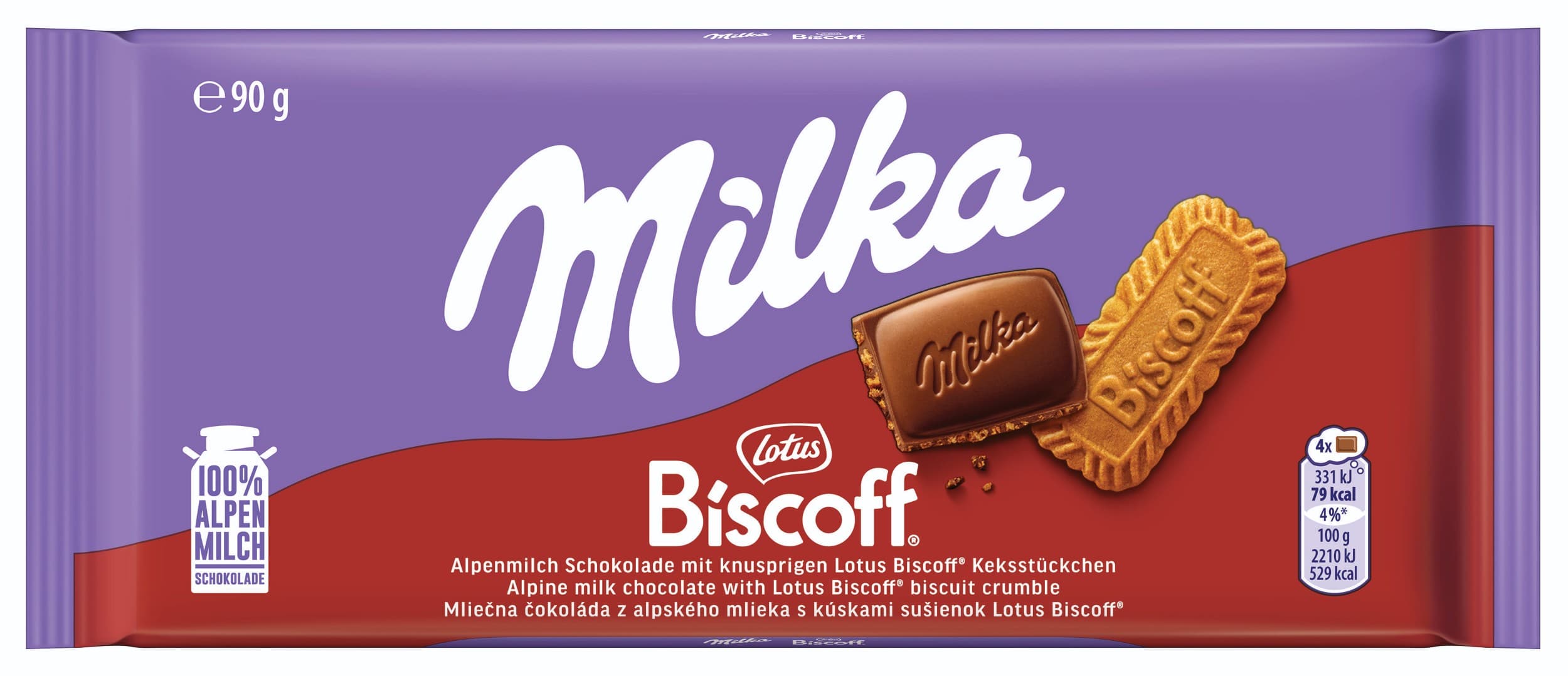 Milka Biscoff Lotus čokoláda 90g