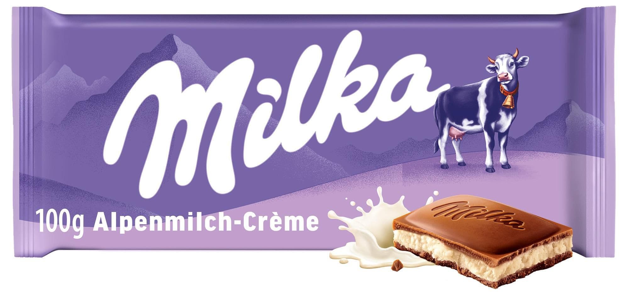 Milka čokoláda Mléčná z alpského mléka s mléčnou náplní 100g