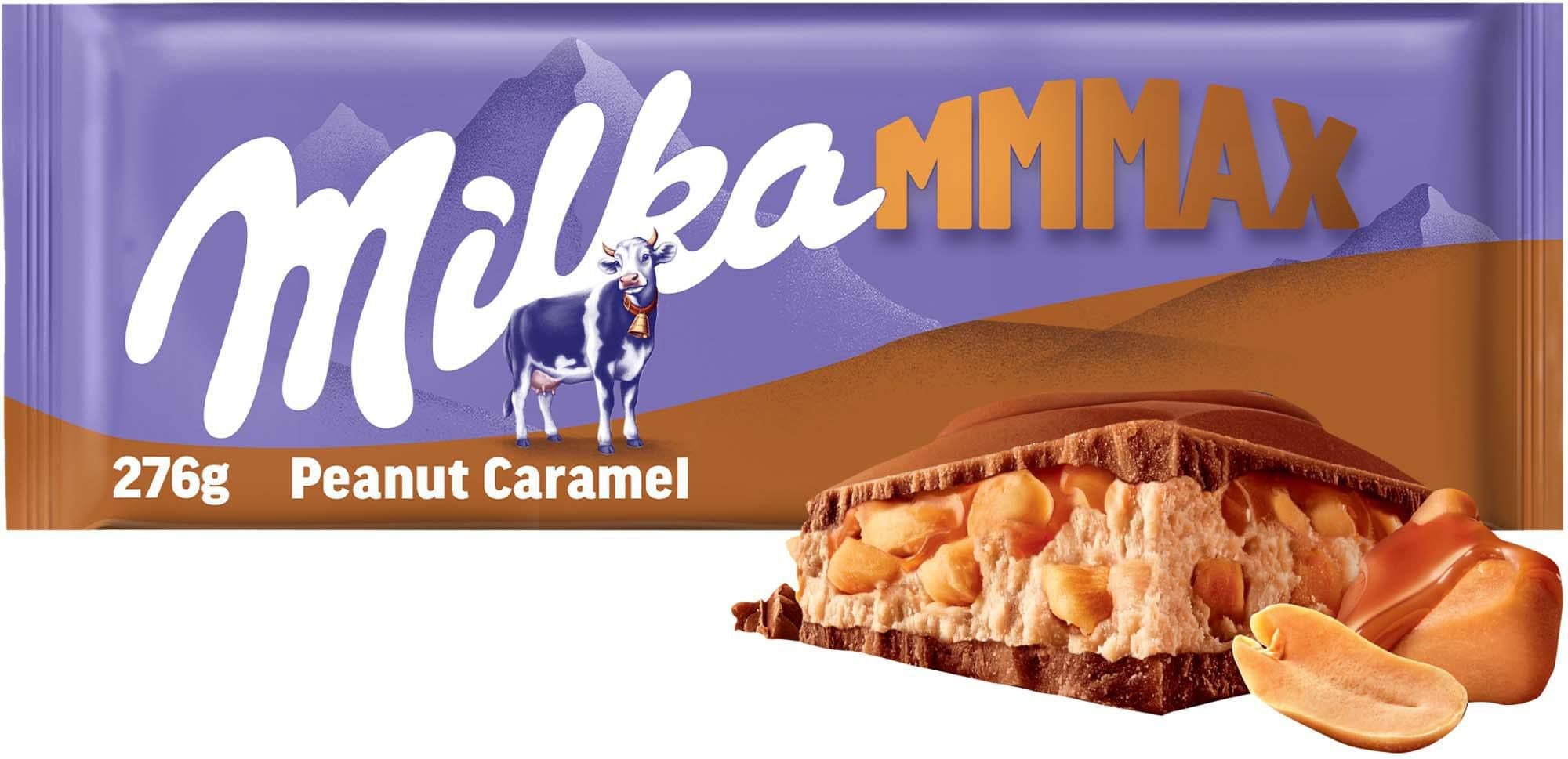 Milka čokoláda Mmmax Peanut Caramel mléčná s arašídy 276 g