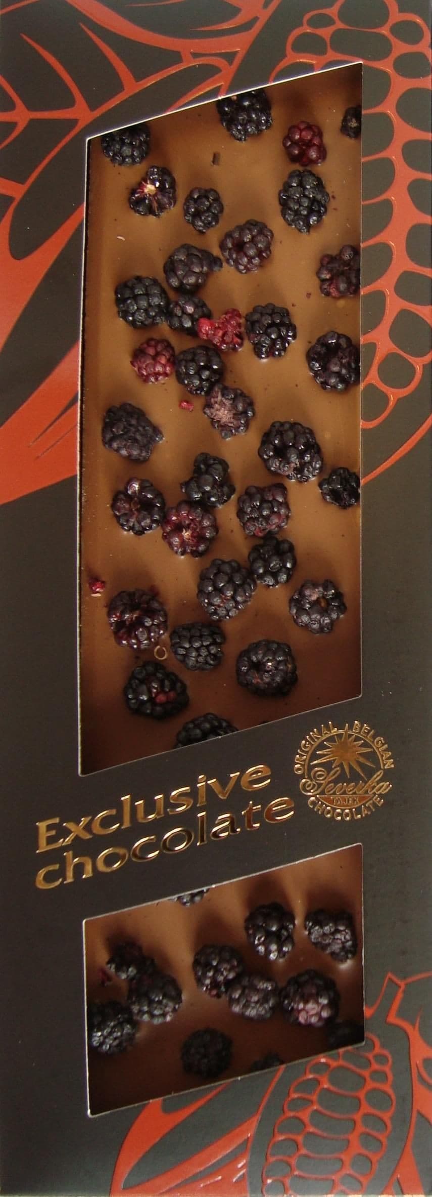 T-Severka Mléčná čokoláda formovaná s ostružinami 120 g