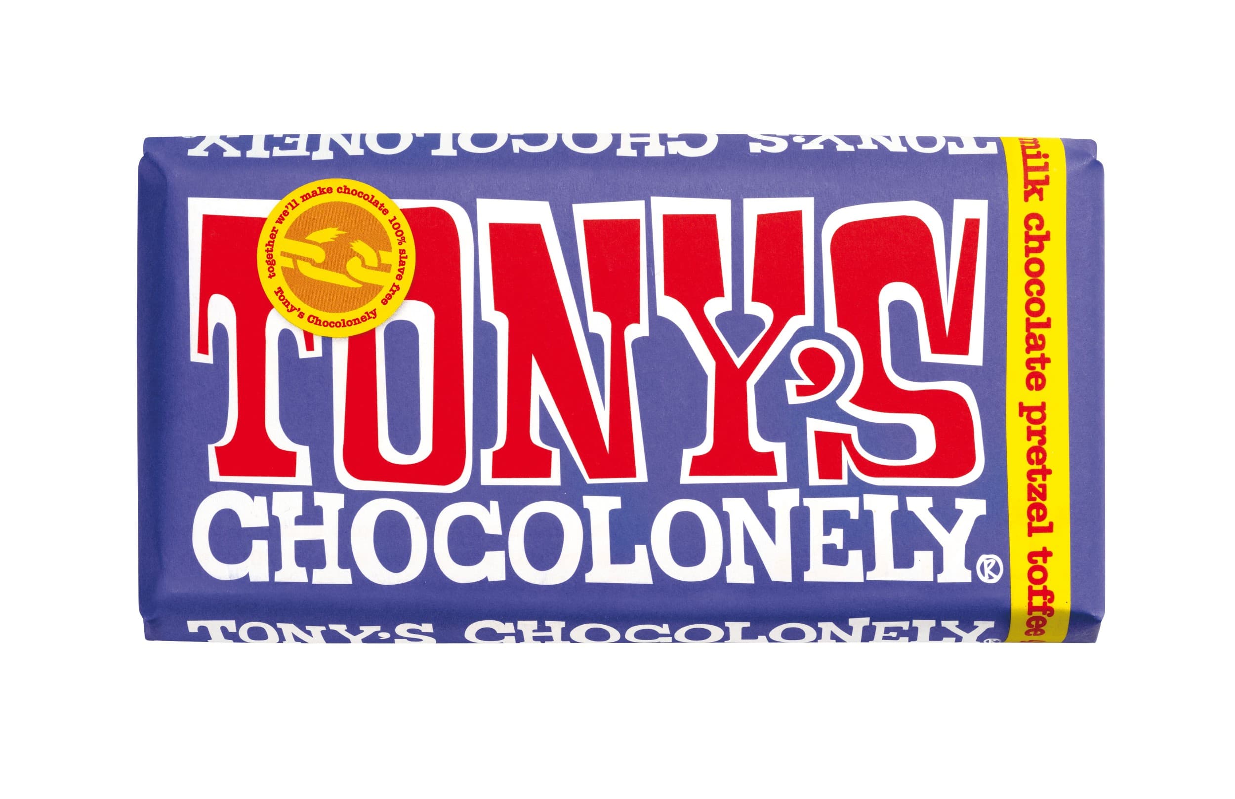 TONY'S Mléčná čokoláda s preclíky a karamelem 180g