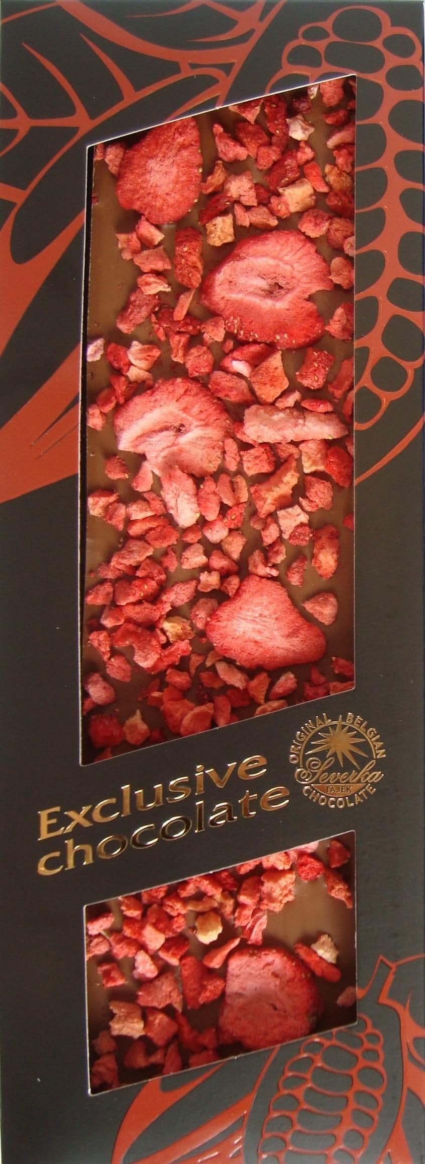 T-Severka Mléčná čokoláda formovaná s jahodami 120 g