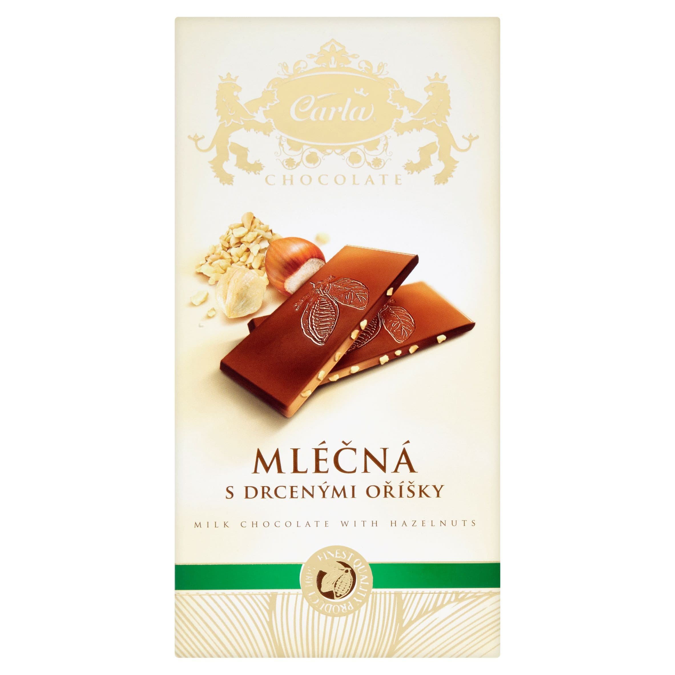 Carla Mléčná čokoláda s drcenými oříšky 80 g