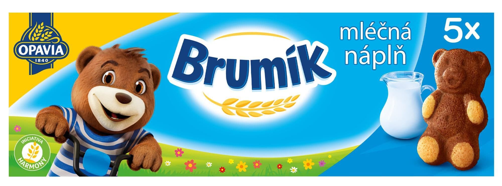 Opavia Brumík Mléčná náplň jemné pečivo 150g