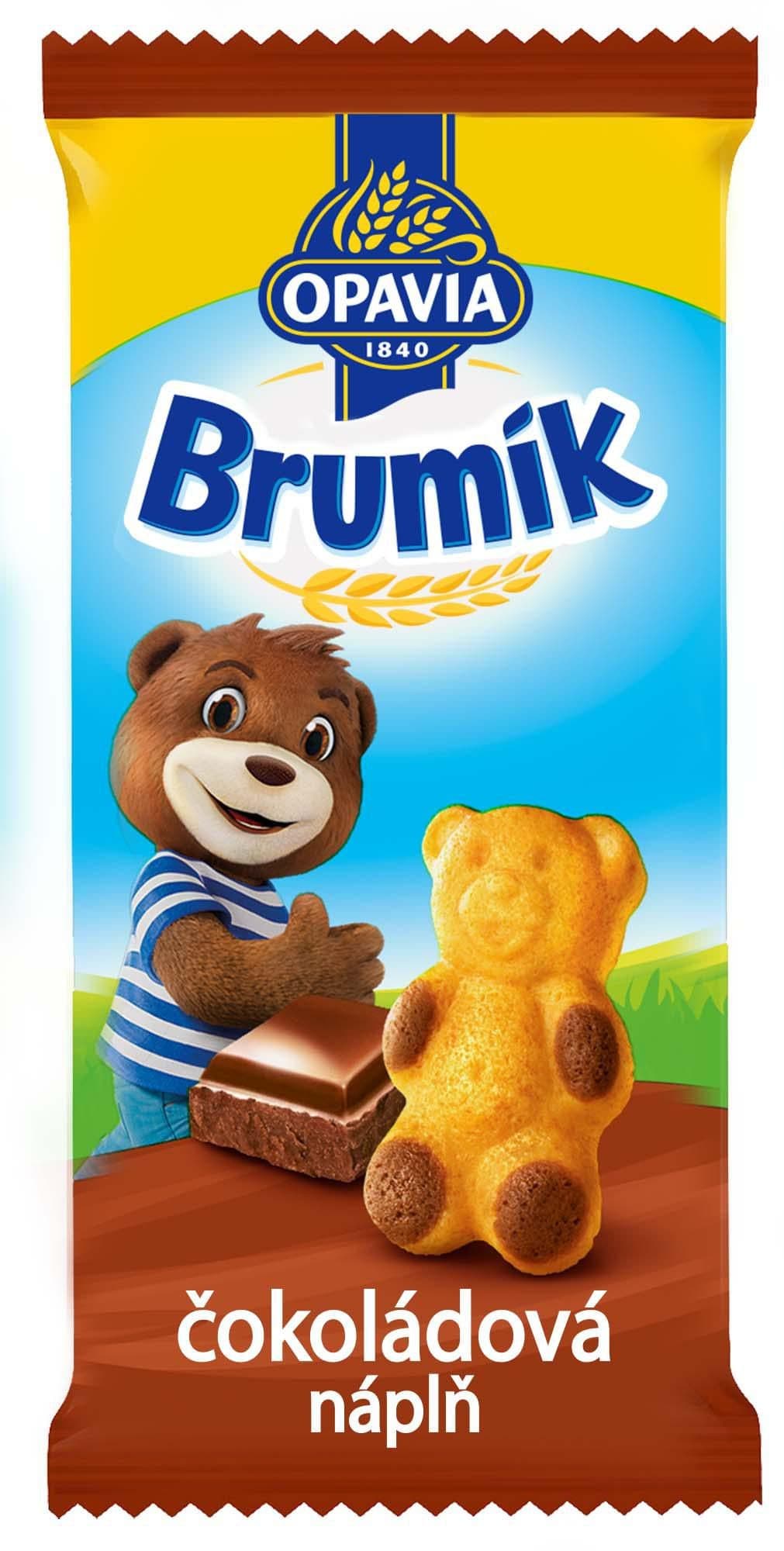 Opavia Brumík Čokoládová náplň jemné pečivo 30g