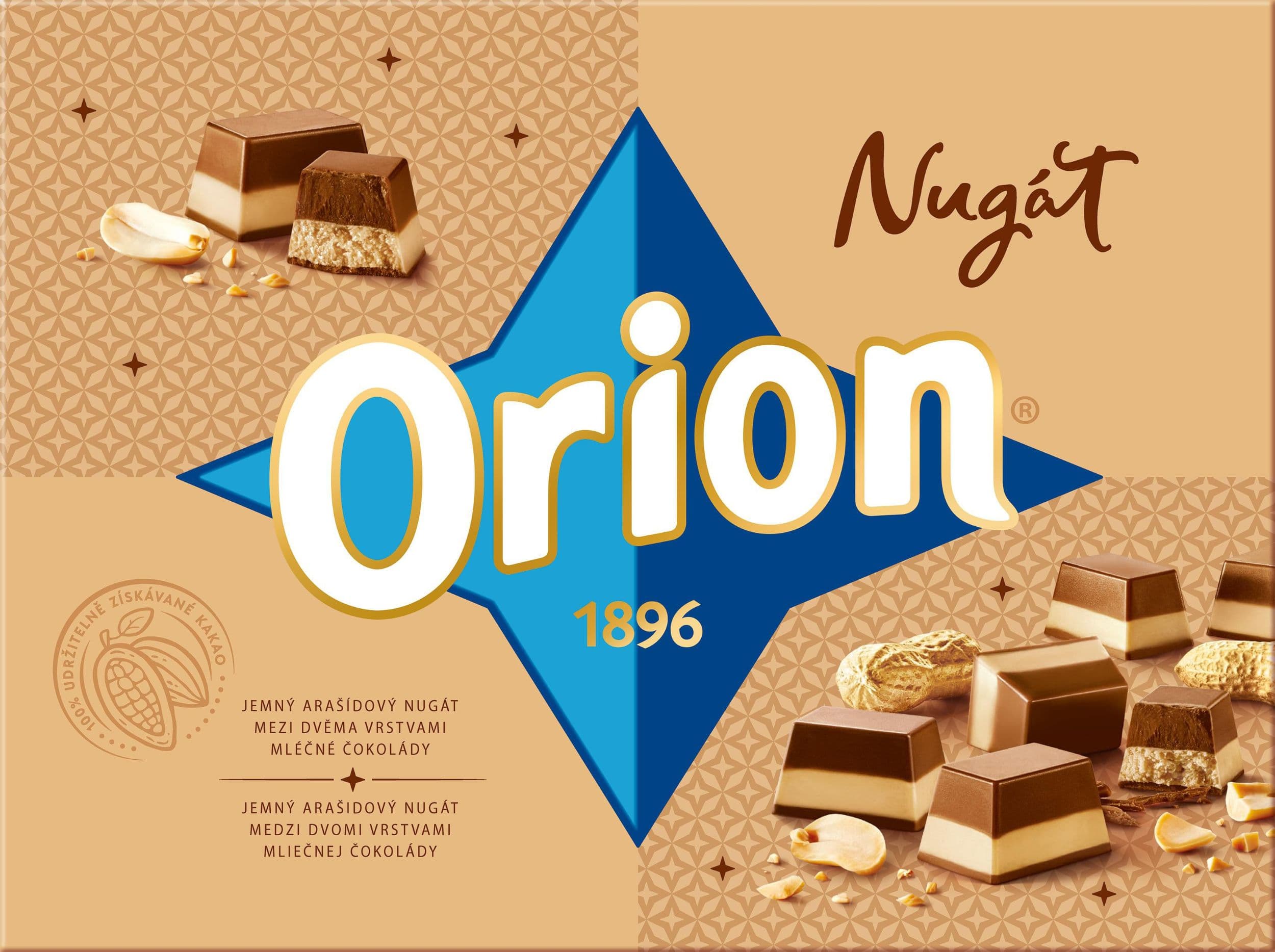 Orion Nugát pralinky z arašídového nugátu 166g